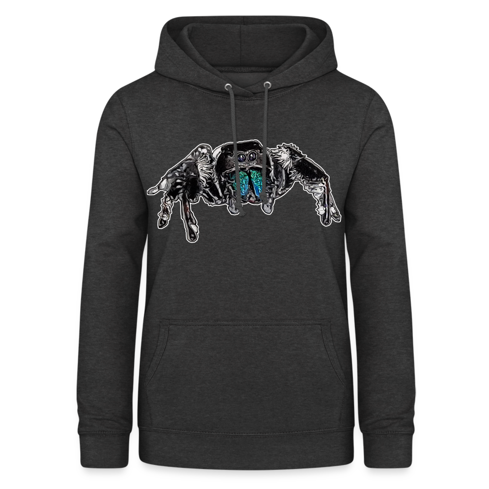 Frauen Freizeit-Hoodie Phidippus regius Everglades male - Anthrazit