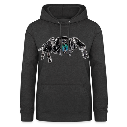 Frauen Freizeit-Hoodie Phidippus regius Everglades male - Anthrazit