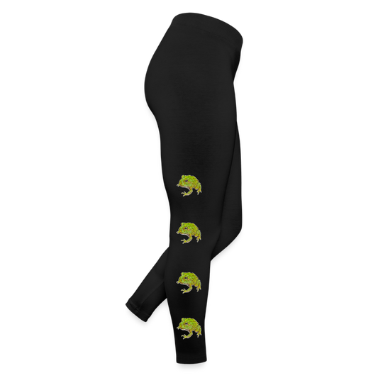 Frauen Jersey Leggings Ceratophrys cranwelli Peppermint Blue - Schwarz