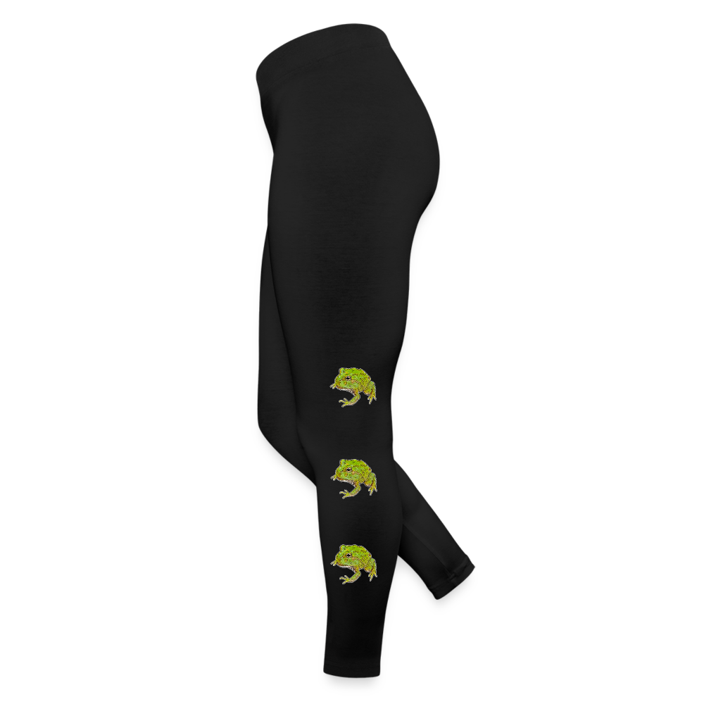 Frauen Jersey Leggings Ceratophrys cranwelli Peppermint Blue - Schwarz