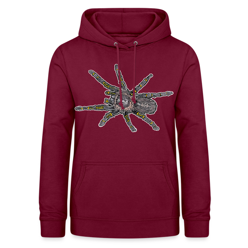 Frauen Freizeit-Hoodie Grammostola pulchripes - Bordeaux