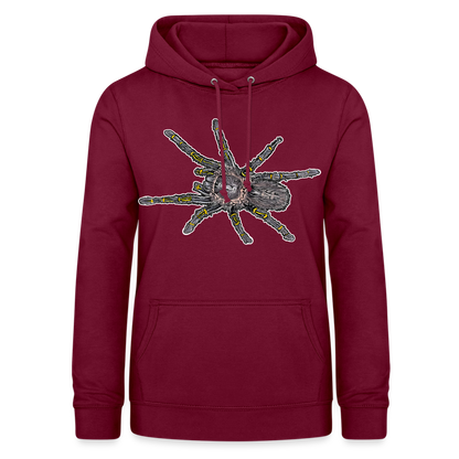 Frauen Freizeit-Hoodie Grammostola pulchripes - Bordeaux