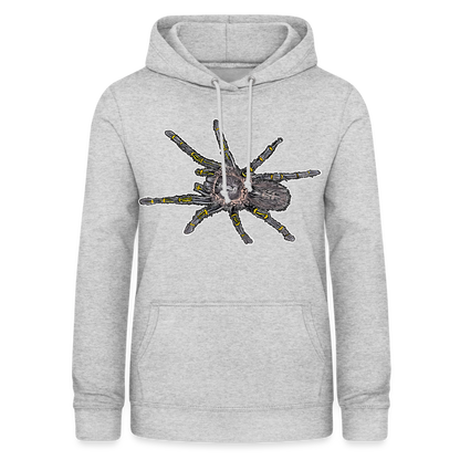 Frauen Freizeit-Hoodie Grammostola pulchripes - Hellgrau meliert