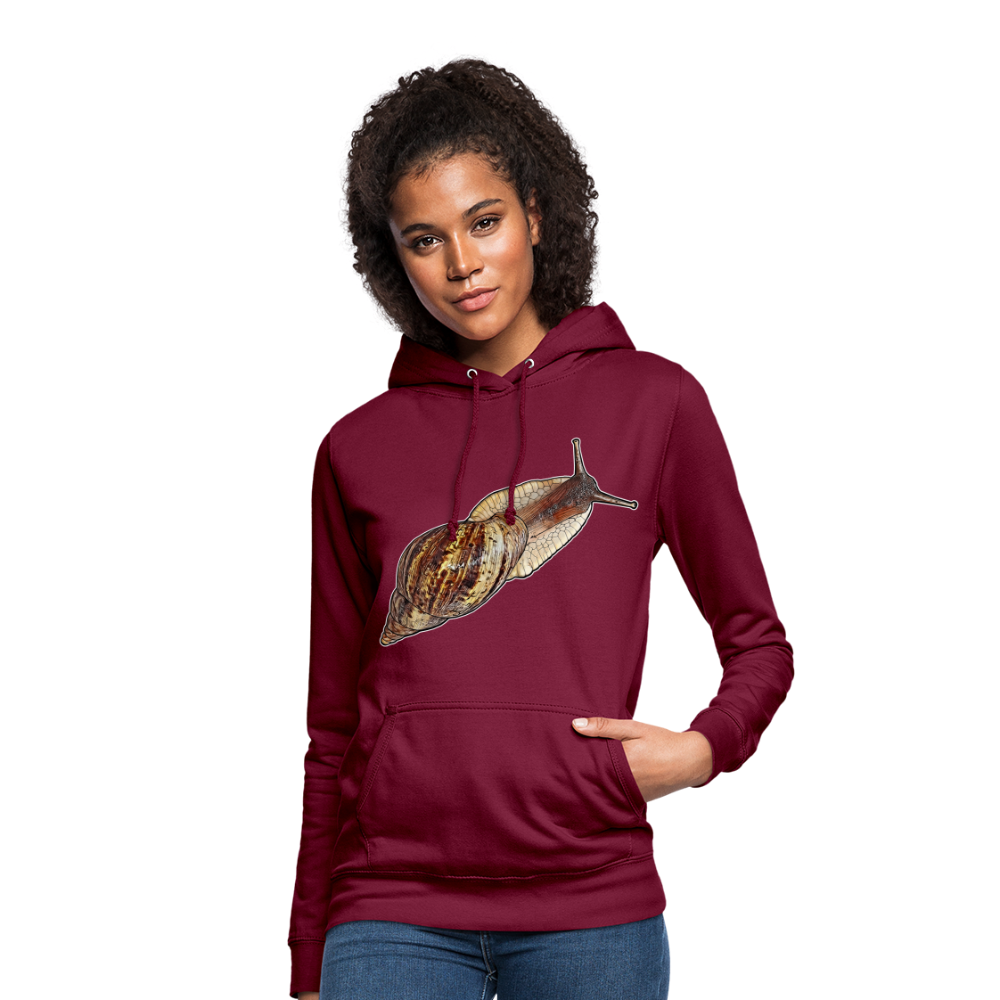 Frauen Freizeit-Hoodie Achatina reticulata wildfarben - Bordeaux