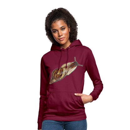 Frauen Freizeit-Hoodie Achatina reticulata wildfarben - Bordeaux