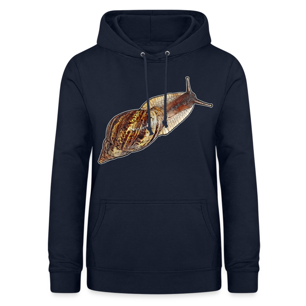 Frauen Freizeit-Hoodie Achatina reticulata wildfarben - Navy
