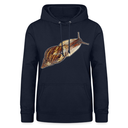 Frauen Freizeit-Hoodie Achatina reticulata wildfarben - Navy