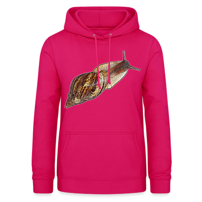 Frauen Freizeit-Hoodie Achatina reticulata wildfarben - dunkles Pink
