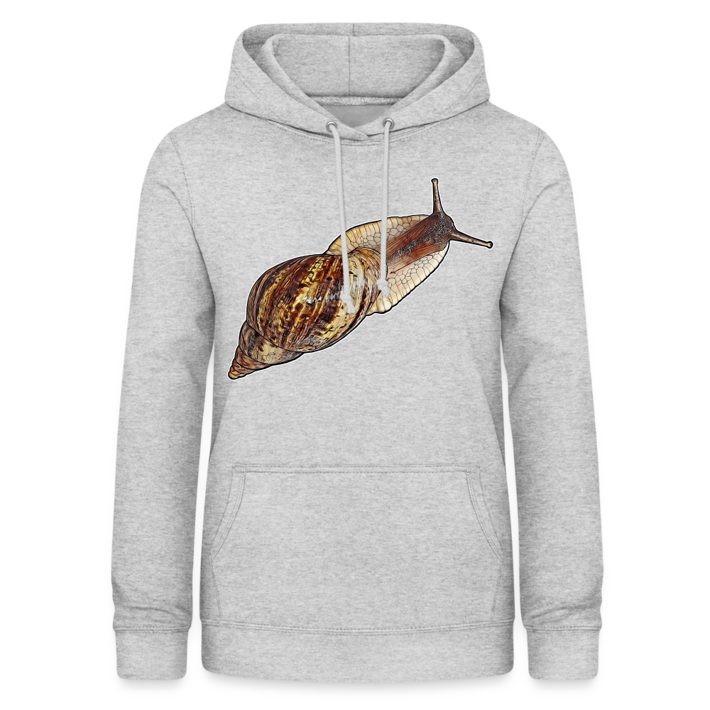 Frauen Freizeit-Hoodie Achatina reticulata wildfarben - Hellgrau meliert
