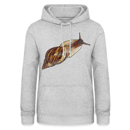 Frauen Freizeit-Hoodie Achatina reticulata wildfarben - Hellgrau meliert