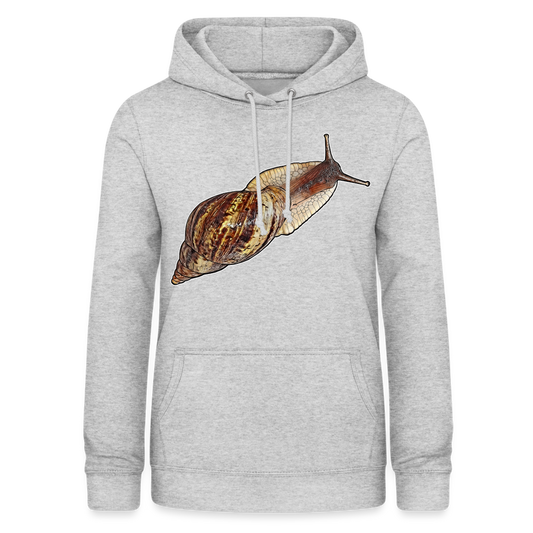 Frauen Freizeit-Hoodie Achatina reticulata wildfarben - Hellgrau meliert