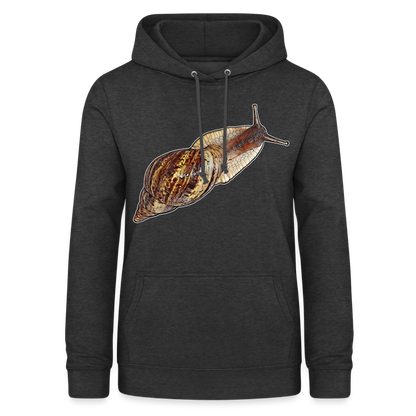 Frauen Freizeit-Hoodie Achatina reticulata wildfarben - Anthrazit