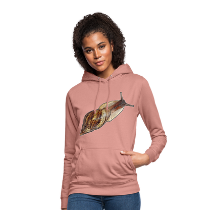 Frauen Freizeit-Hoodie Achatina reticulata wildfarben - Altrosa