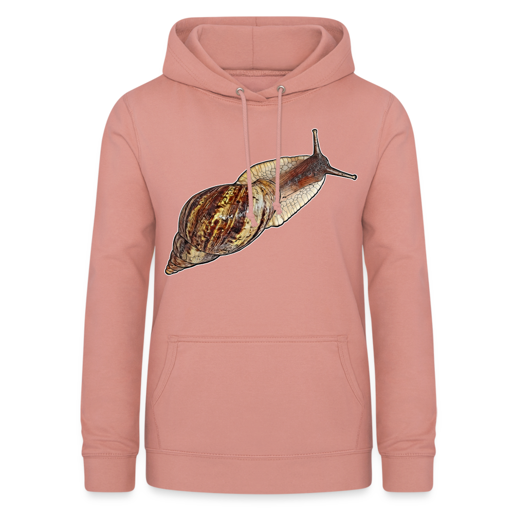 Frauen Freizeit-Hoodie Achatina reticulata wildfarben - Altrosa