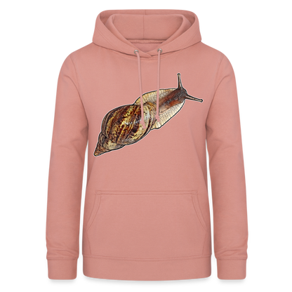 Frauen Freizeit-Hoodie Achatina reticulata wildfarben - Altrosa