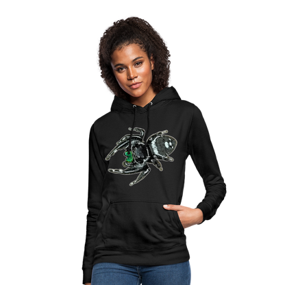 Frauen Freizeit-Hoodie Phidippus regius White Bahamas male - Schwarz