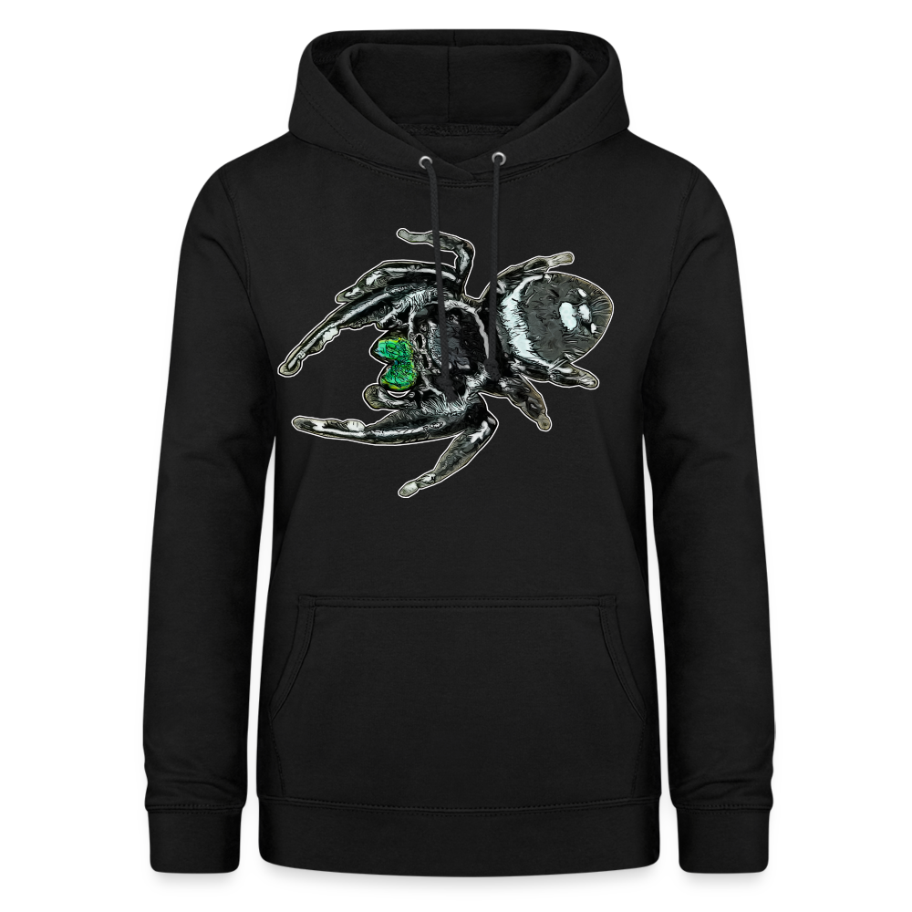 Frauen Freizeit-Hoodie Phidippus regius White Bahamas male - Schwarz