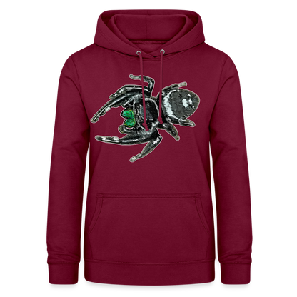 Frauen Freizeit-Hoodie Phidippus regius White Bahamas male - Bordeaux