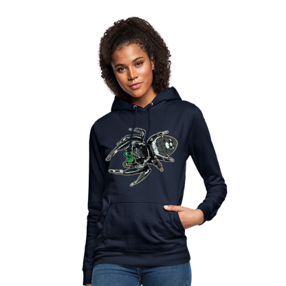 Frauen Freizeit-Hoodie Phidippus regius White Bahamas male - Navy