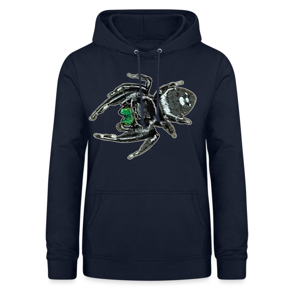 Frauen Freizeit-Hoodie Phidippus regius White Bahamas male - Navy