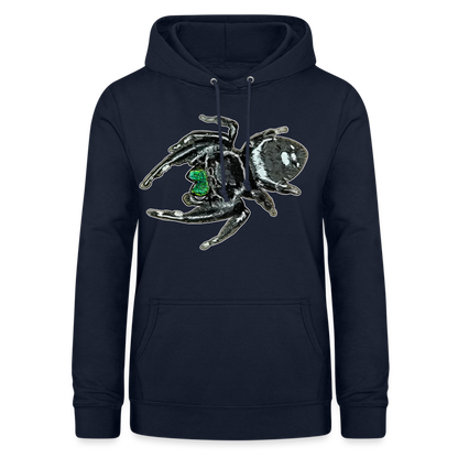 Frauen Freizeit-Hoodie Phidippus regius White Bahamas male - Navy