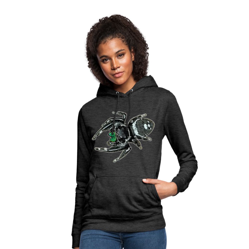Frauen Freizeit-Hoodie Phidippus regius White Bahamas male - Anthrazit