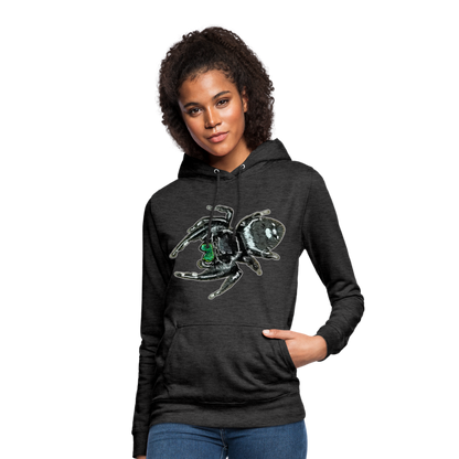 Frauen Freizeit-Hoodie Phidippus regius White Bahamas male - Anthrazit