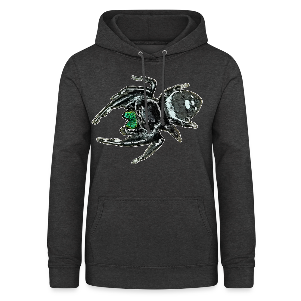Frauen Freizeit-Hoodie Phidippus regius White Bahamas male - Anthrazit