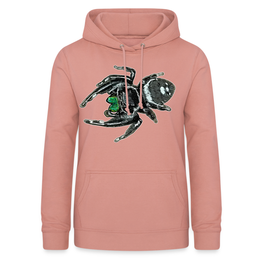 Frauen Freizeit-Hoodie Phidippus regius White Bahamas male - Altrosa