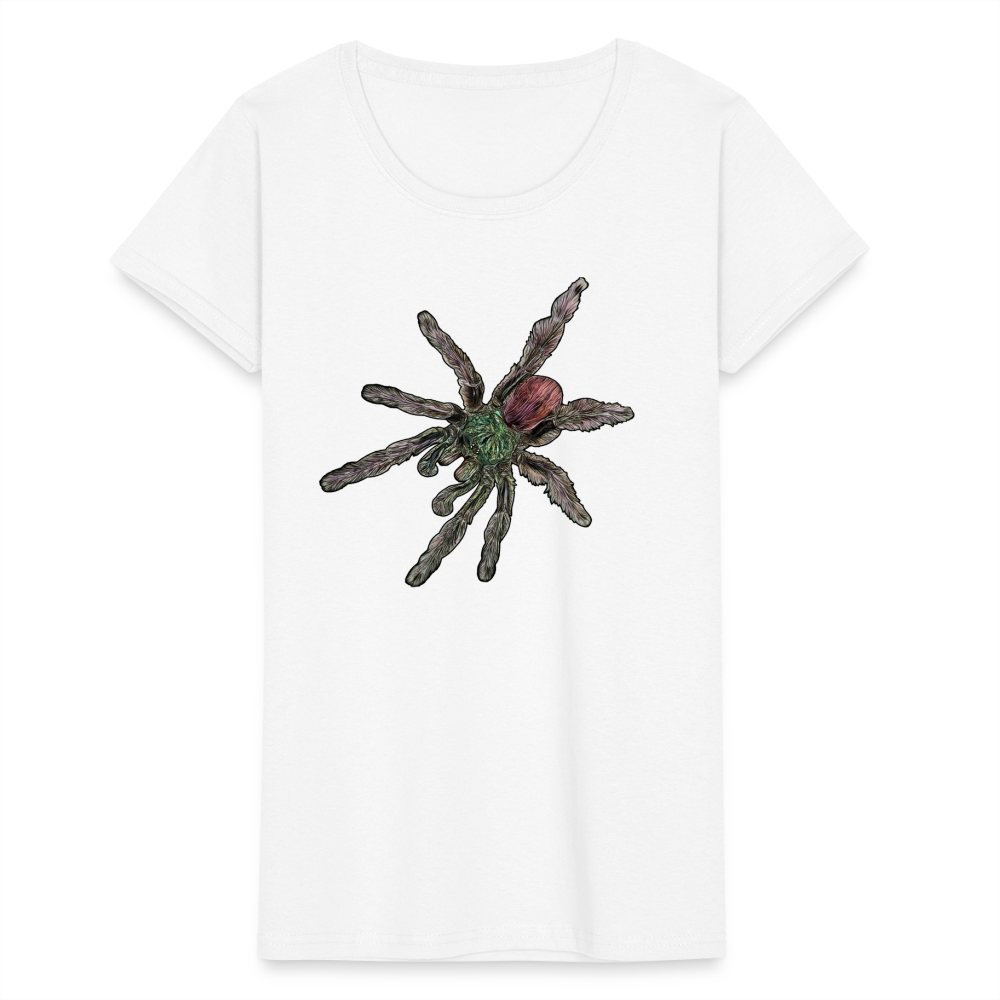 Frauen Fruit of the Loom T-Shirt Caribena versicolor - weiß