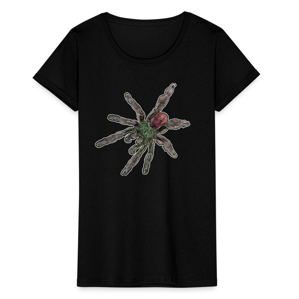 Frauen Fruit of the Loom T-Shirt Caribena versicolor - Schwarz