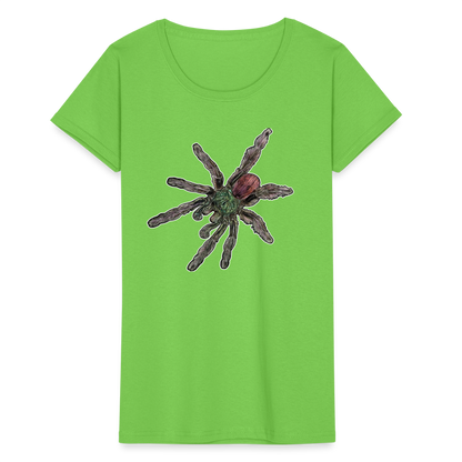 Frauen Fruit of the Loom T-Shirt Caribena versicolor - Hellgrün