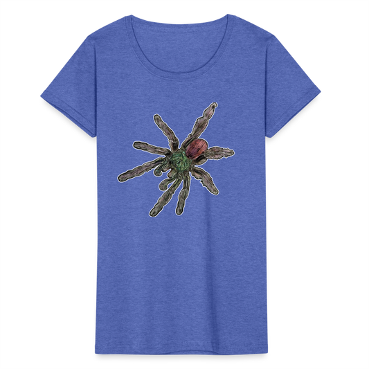 Frauen Fruit of the Loom T-Shirt Caribena versicolor - Blau meliert