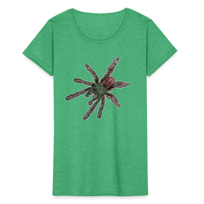 Frauen Fruit of the Loom T-Shirt Caribena versicolor - Grün meliert