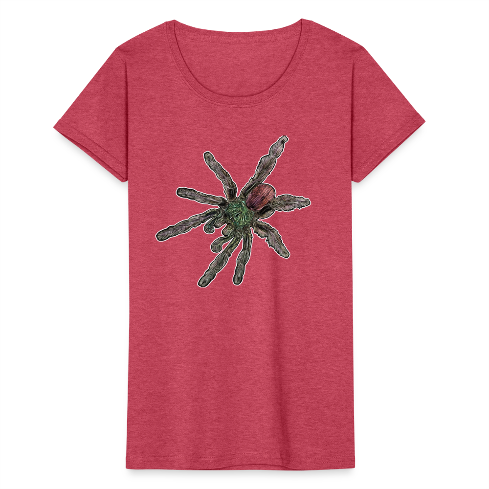 Frauen Fruit of the Loom T-Shirt Caribena versicolor - Rot meliert