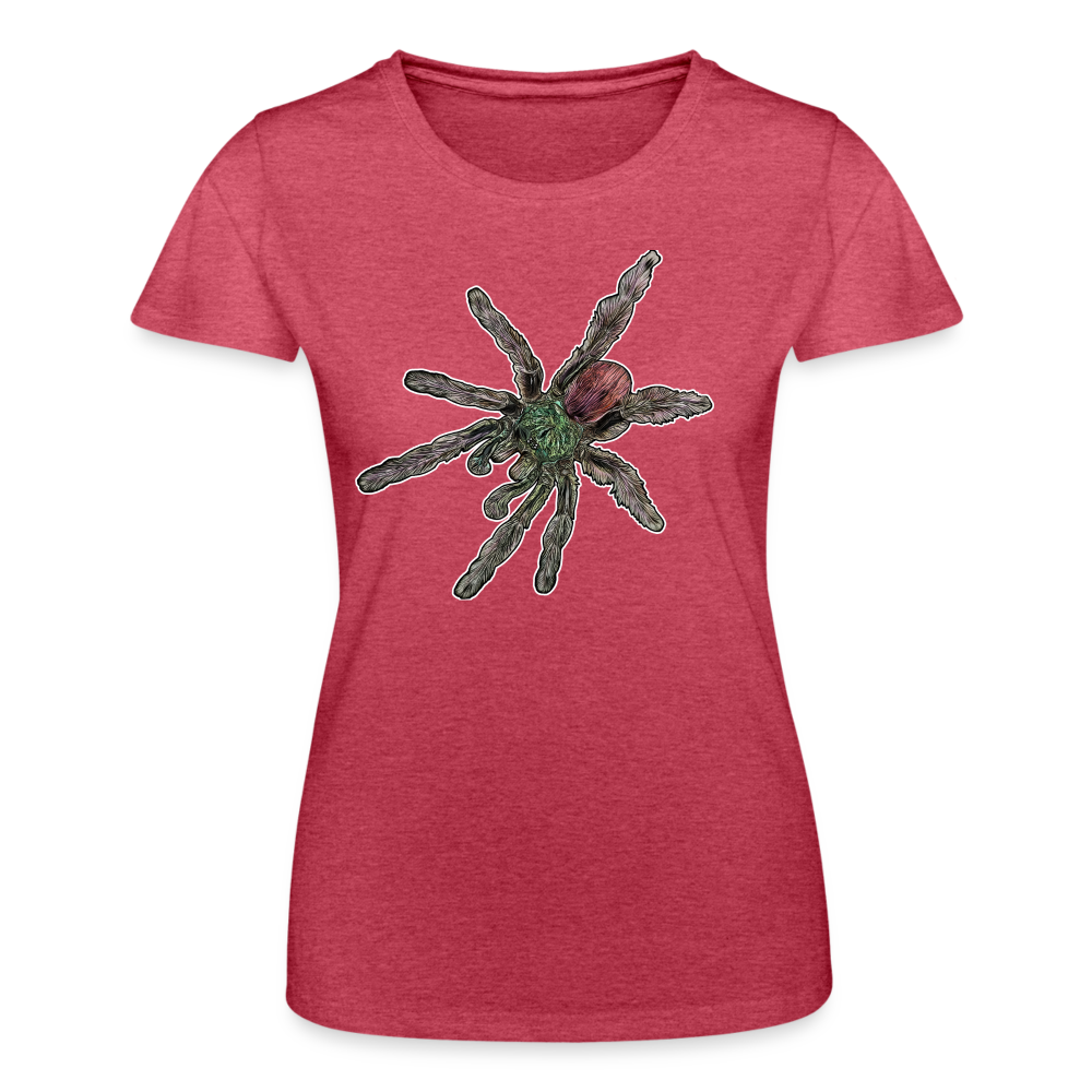 Frauen Fruit of the Loom T-Shirt Caribena versicolor - Rot meliert