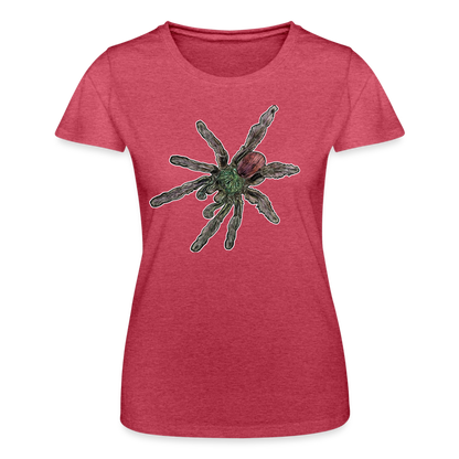 Frauen Fruit of the Loom T-Shirt Caribena versicolor - Rot meliert
