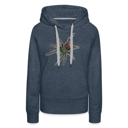 Frauen Hoodie Caribena versicolor - Jeansblau