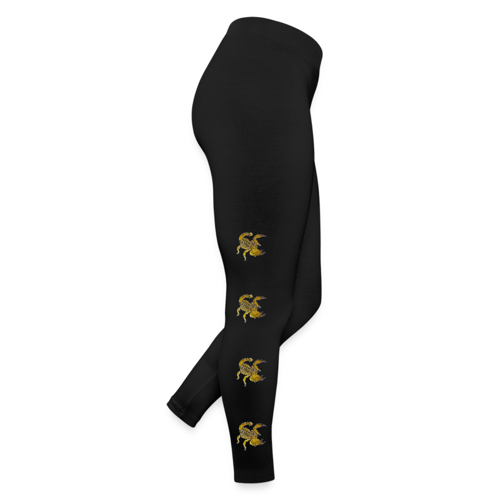 Frauen Jersey Leggings Scorpio maurus palmatus - Schwarz