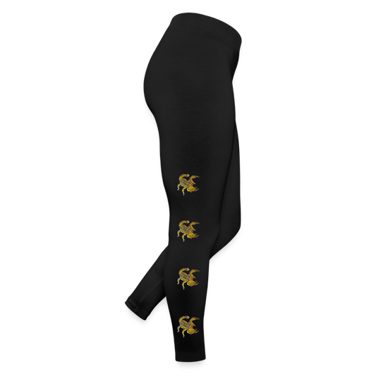 Frauen Jersey Leggings Scorpio maurus palmatus - Schwarz