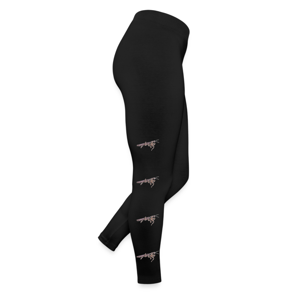 Frauen Jersey Leggings Rhombodera kirbyi male - Schwarz