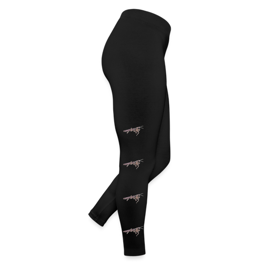 Frauen Jersey Leggings Rhombodera kirbyi male - Schwarz