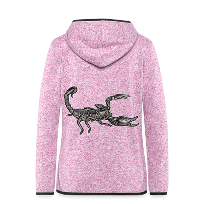 Frauen Kapuzen-Fleecejacke Heterometrus silenus - Lila meliert