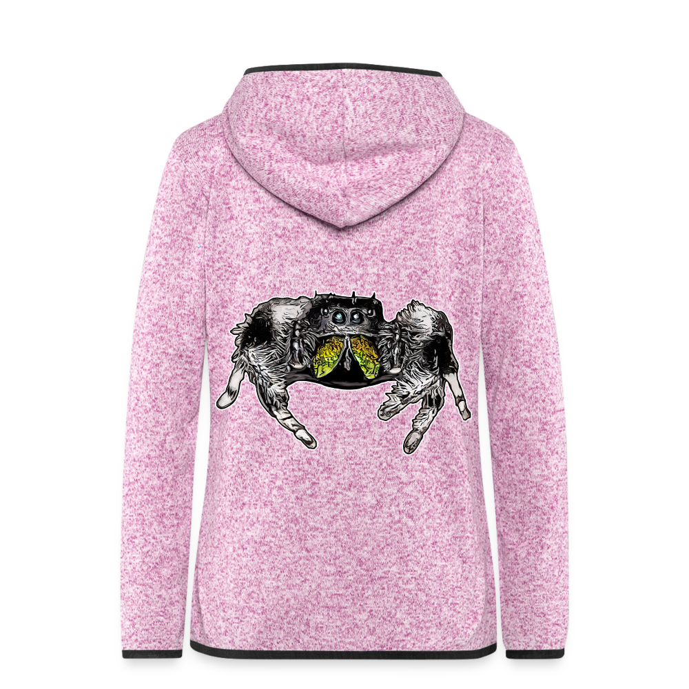 Frauen Kapuzen-Fleecejacke Phidippus regius Rastafari male - Lila meliert