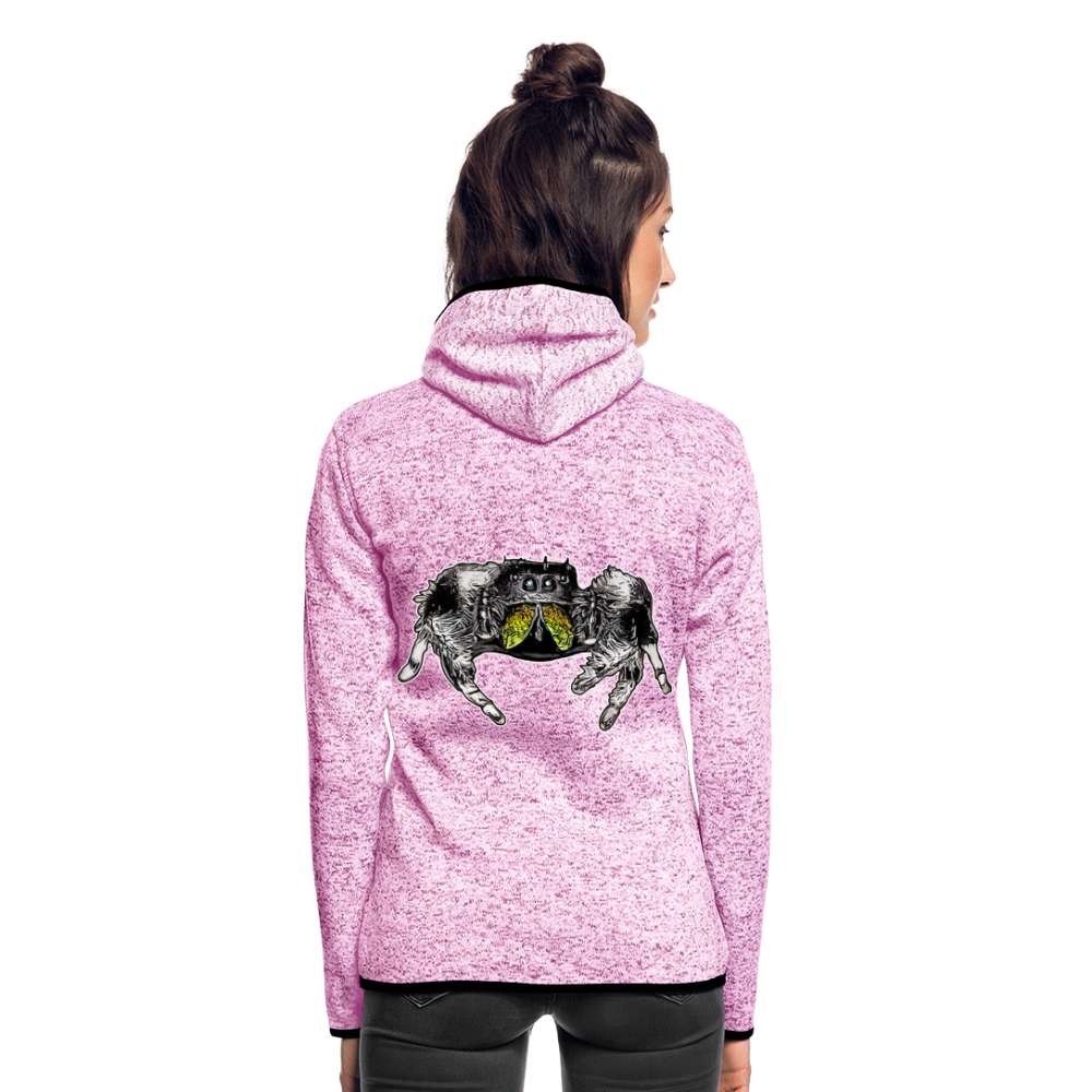 Frauen Kapuzen-Fleecejacke Phidippus regius Rastafari male - Lila meliert