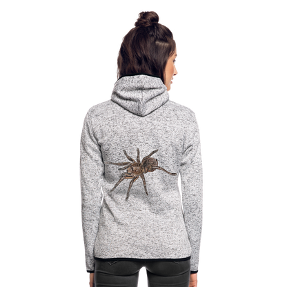 Frauen Kapuzen-Fleecejacke Theraphosa stirmi juvenile - Hellgrau meliert