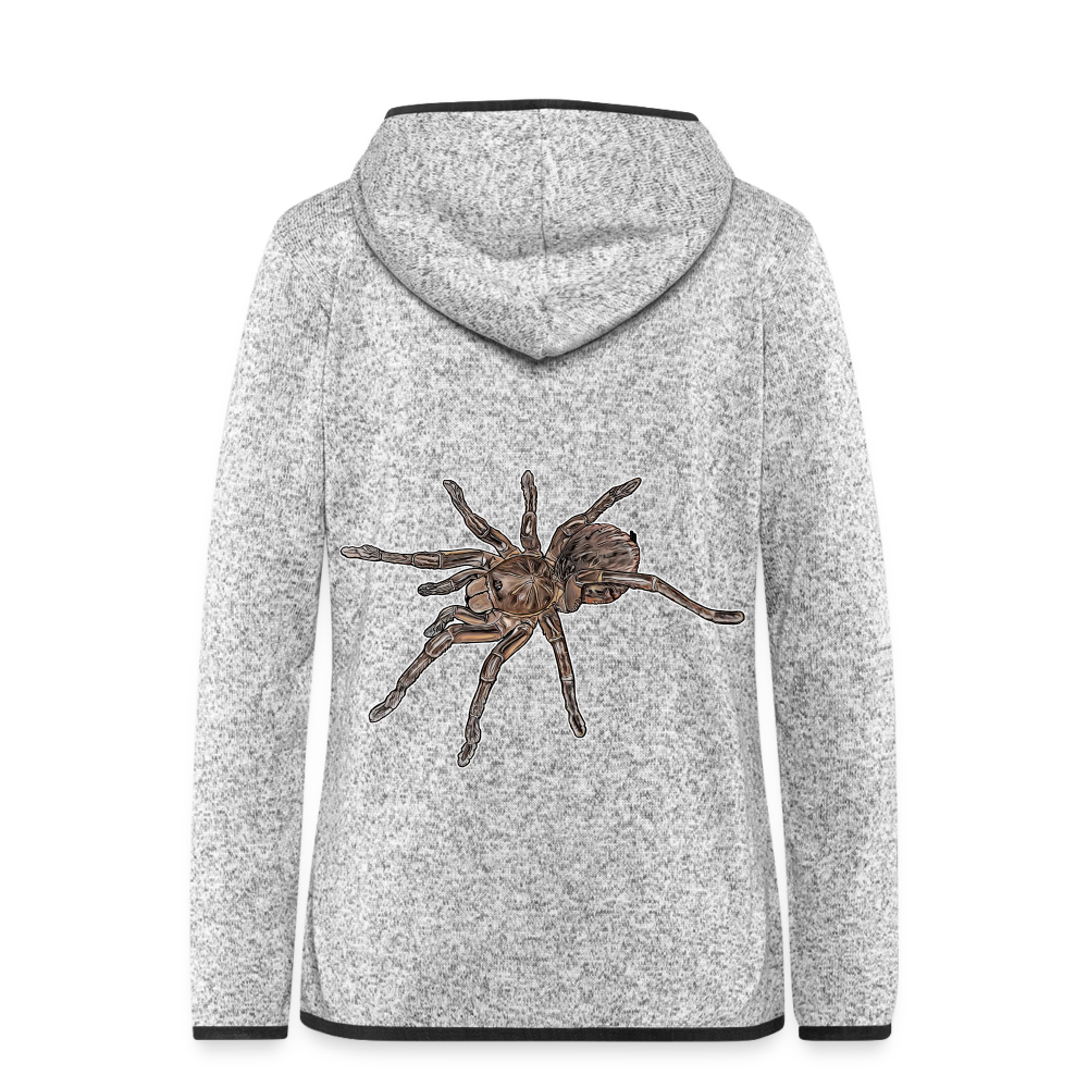 Frauen Kapuzen-Fleecejacke Theraphosa stirmi juvenile - Hellgrau meliert