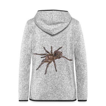 Frauen Kapuzen-Fleecejacke Theraphosa stirmi juvenile - Hellgrau meliert
