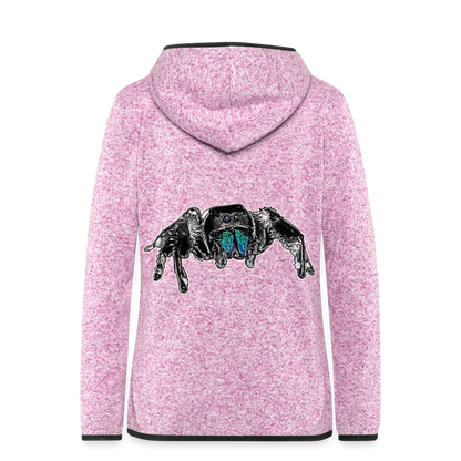 Frauen Kapuzen-Fleecejacke Phidippus regius Everglades male - Lila meliert