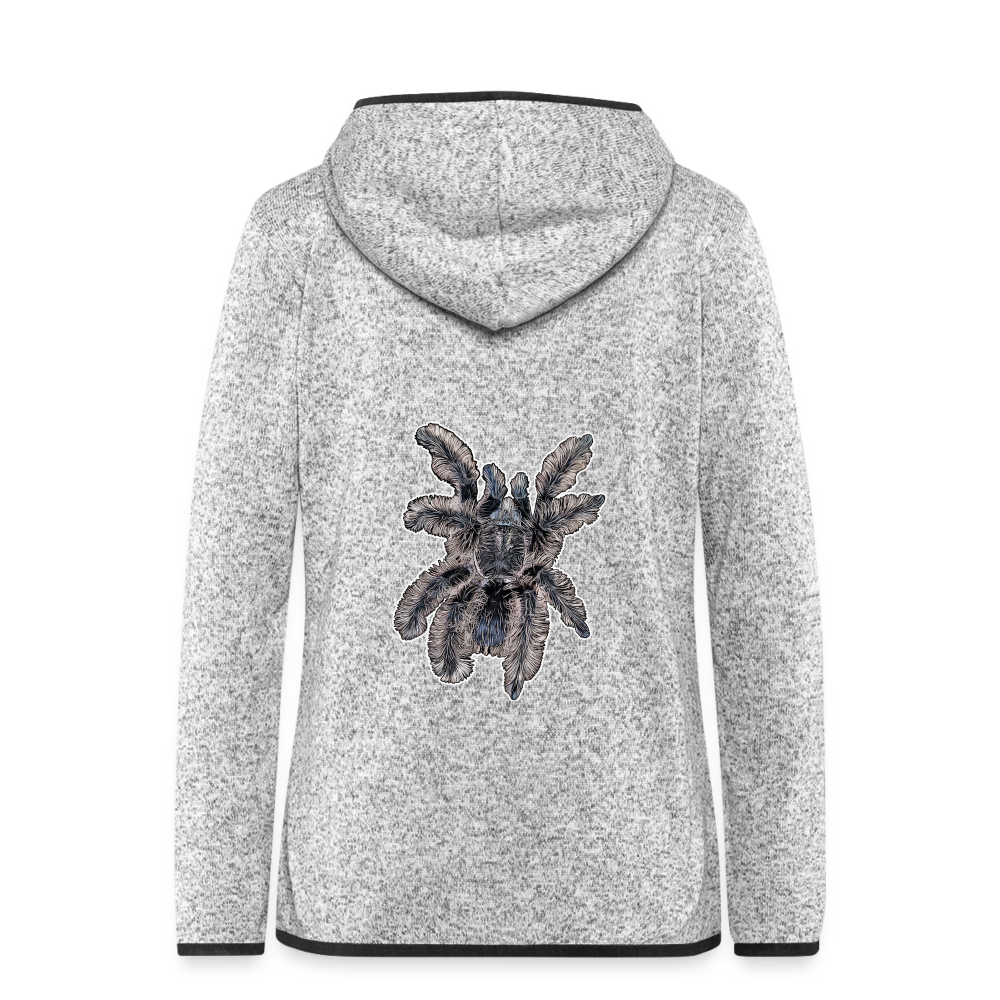 Frauen Kapuzen-Fleecejacke Tliltocatl albopilosus - Hellgrau meliert